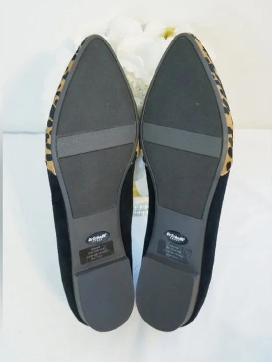 Dr. Scholl's Allow Leopard Print Pointed Toe Flats Memory Foam Cool Fit NWT - Picture 11 of 12